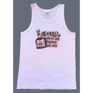 Vintage Tequila iron on tank top